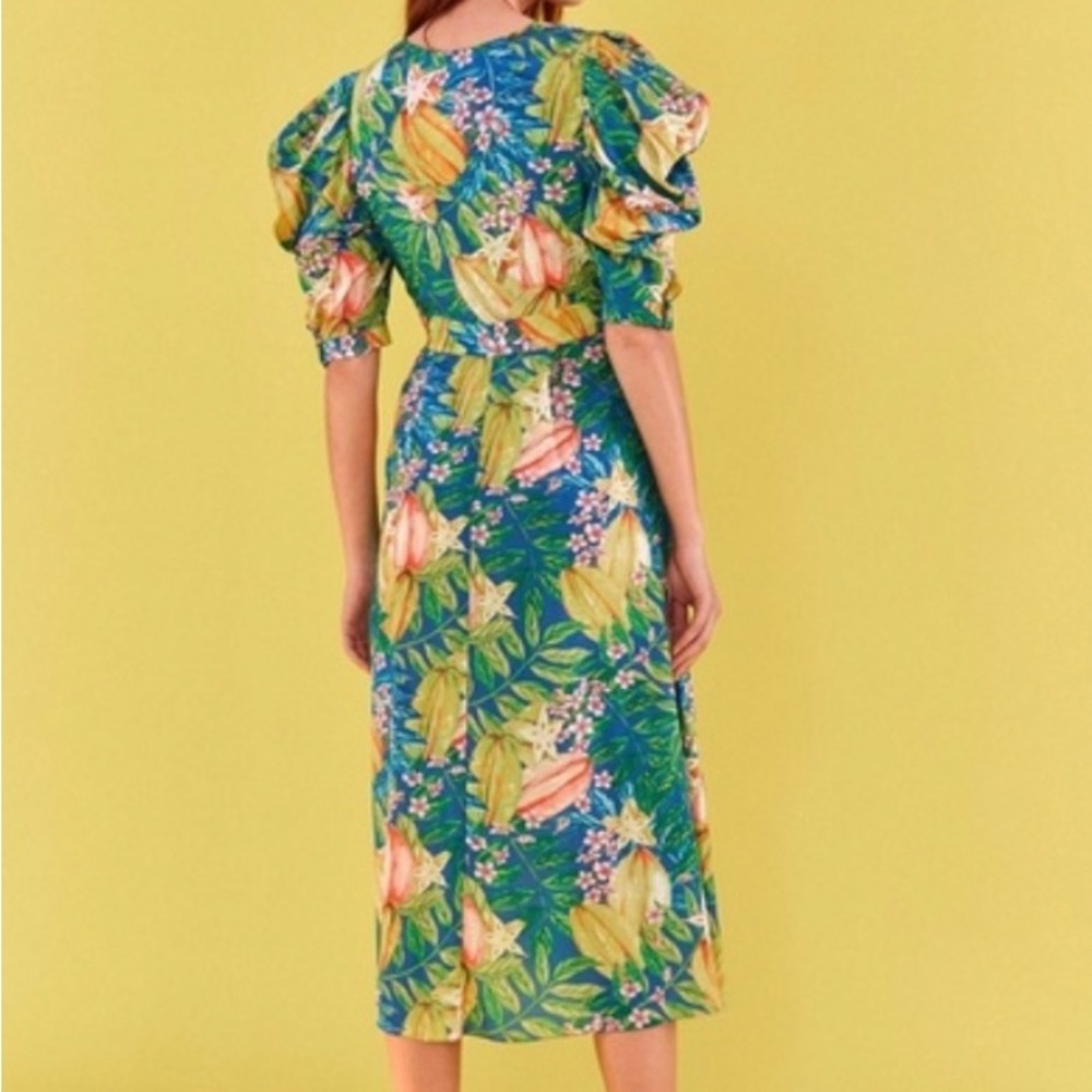 NWT FARM Rio Star Fruits Midi Dress, L - Picture 7 of 13